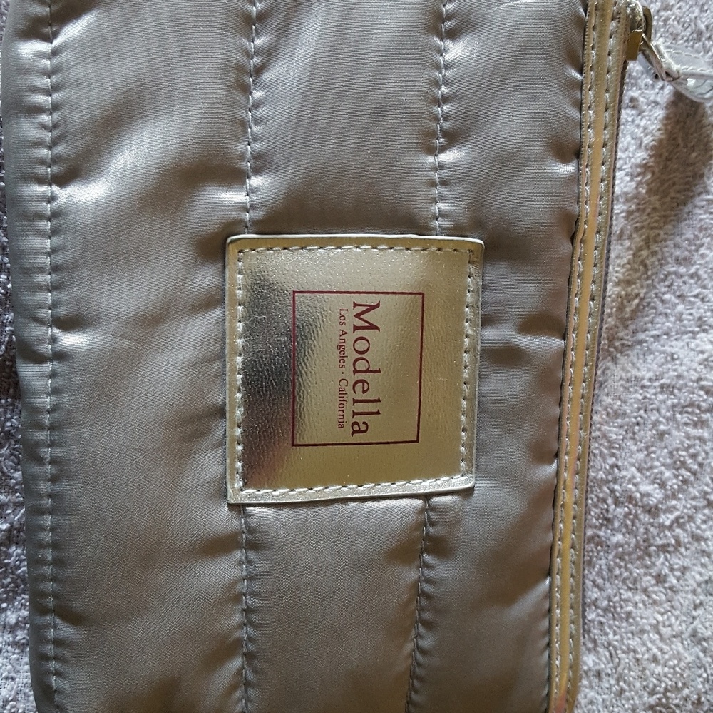 Modella silver clutch purse